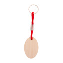 Woody Plus B red natural custom keyring 