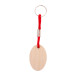 Woody Plus B red natural custom keyring 