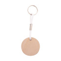 Woody Plus A white natural custom keyring 