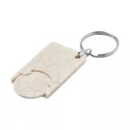 Prolex natural  trolley coin keyring 
