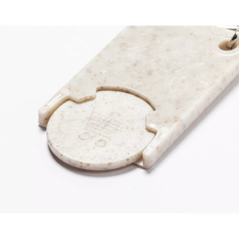 Prolex natural  trolley coin keyring 