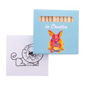 Coloxil 12 blanc  Set de coloriage personnalisé, animaux 