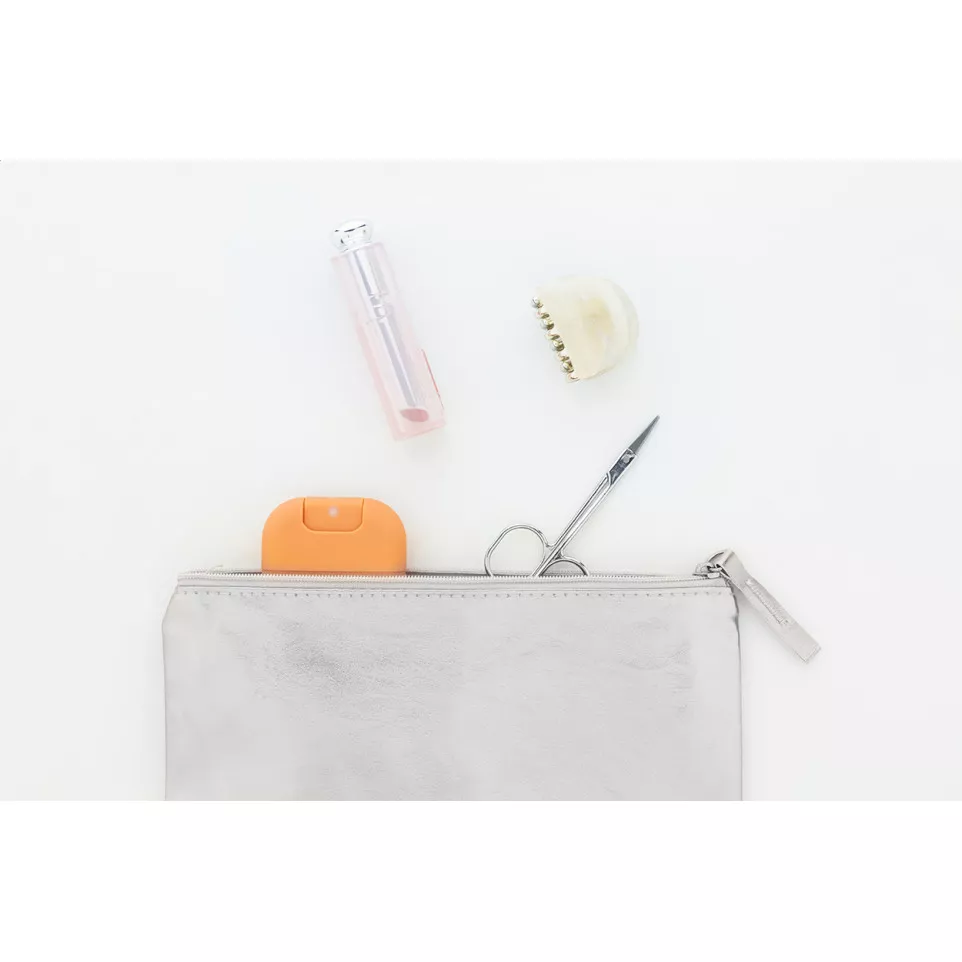 Mecol zilver  make-up tas 