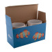 CreaBox Mug Double white  custom double mug box 