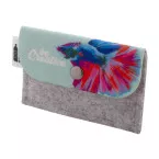 CreaFelt Money white grey custom purse 