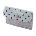 CreaFelt Money white grey custom purse 
