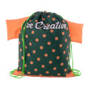 CreaDraw T groen  custom made trekkoord tas 