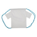 CreaDraw T blauw  custom made trekkoord tas 