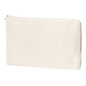 Jurne white  cotton laptop pouch 