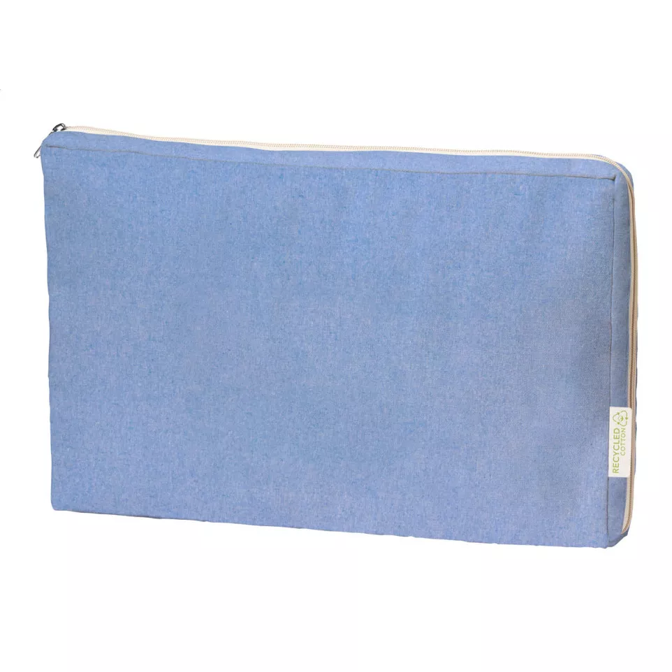 Jurne blauw  katoenen laptoptas 
