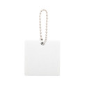 Felty blanc  porte-clé personnalisé, carré 