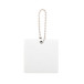 Felty blanc  porte-clé personnalisé, carré 