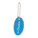 Felty white  custom keyring, oval 