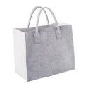 CreaFelt Shop B blanc gris sac shopping personnalisé 