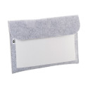 CreaFelt Laptop white grey custom laptop pouch 
