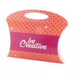 CreaBox Pillow Carry M blanc  boite en forme de petit coussin 