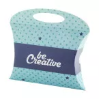 CreaBox Pillow Carry S blanc  boite en forme de petit coussin 