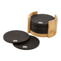 Chiang noir naturelle set de sous-verres RPET 