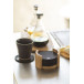 Chiang noir naturelle set de sous-verres RPET 