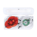 Dullux white red bicycle light set 