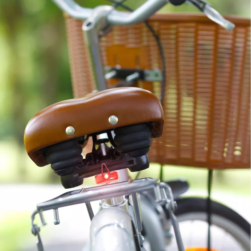 Dullux white red bicycle light set 