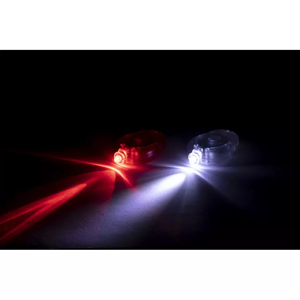 Dullux white red bicycle light set 