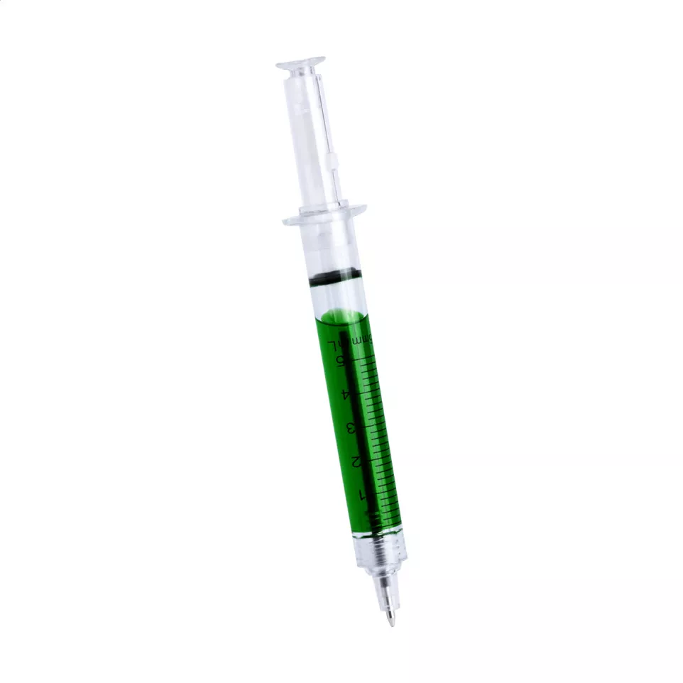 Vaccine green  ballpoint pen 