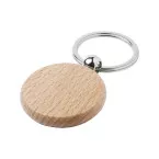Wokke naturelle  porte-clés, rond 