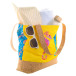 SuboShop Playa blanc naturelle sac de plage ou sac à provisions 