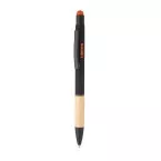 Boorly orange black touch ballpoint pen 