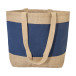Paralia dark blue natural beach or shopping bag 