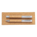 Garrya natural silver pen set 