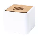 Aflia white natural PLA wireless speaker 
