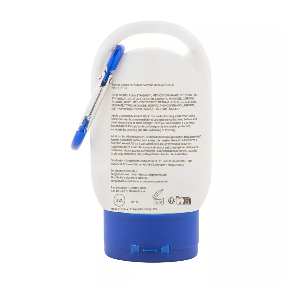 Suntox blauw wit zonnebrandcreme 