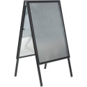 Europel stoepbord Economy, lijst 32 mm, ft A1, zwart