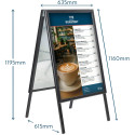 Europel Economy Clipsable Poster Easel 32mm Strip A1 Black