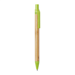 Slothic lime green natural bamboo ballpoint pen 
