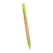 Slothic lime green natural bamboo ballpoint pen 