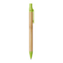 Slothic lime green natural bamboo ballpoint pen 