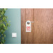 Disturb white  custom door hanger 
