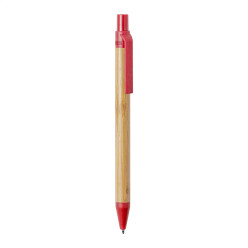 Slothic red natural bamboo ballpoint pen 