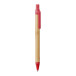 Slothic rouge naturelle stylo bille en bambou 