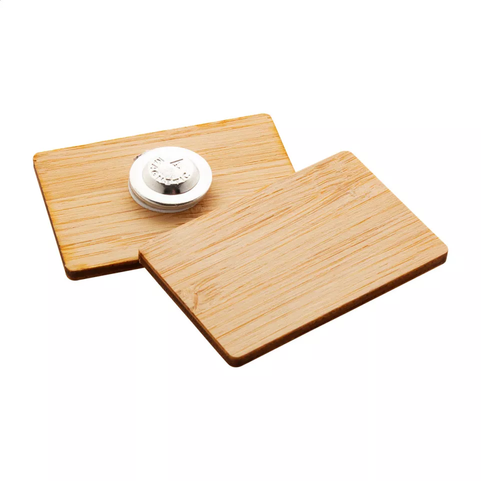 BooBadge naturelle  Badge en bambou 