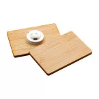 BooBadge natural  bamboo badge 