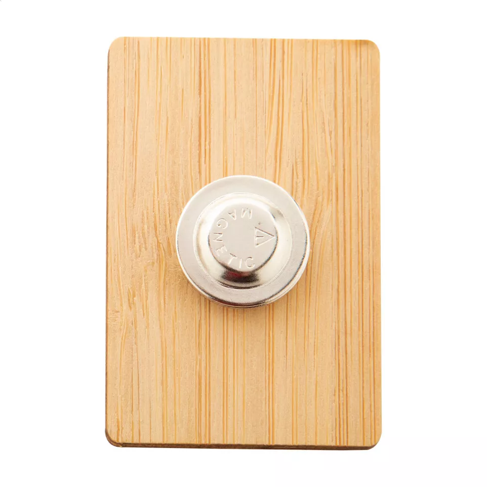 BooBadge natural  bamboo badge 