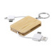 Edulis white natural keyring USB charger cable 