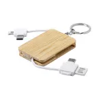 Edulis blanc naturelle porte-clés chargeur USB 