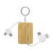 Edulis white natural keyring USB charger cable 