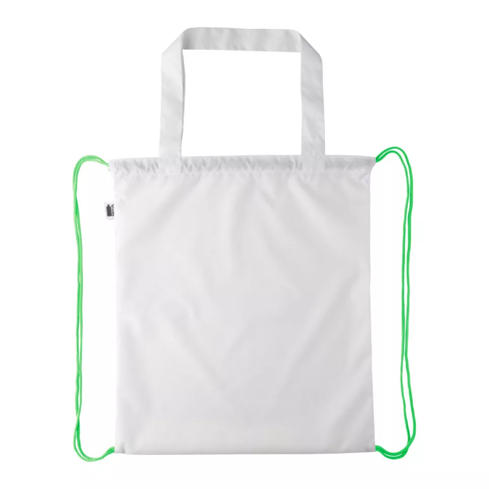 CreaDraw Shop RPET vert blanc sac...