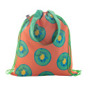 CreaDraw Shop RPET groen wit custom made tas met trekkoordsluiting 